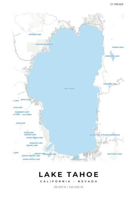 Lake posters: example artwork generated in Contour Foundry