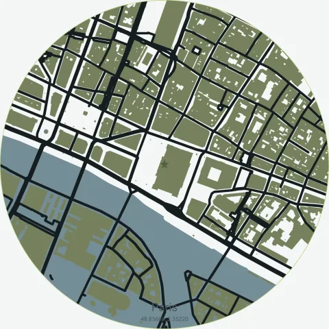 Paris — generated street maps example