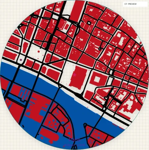Street maps: example artwork generated in Contour Foundry