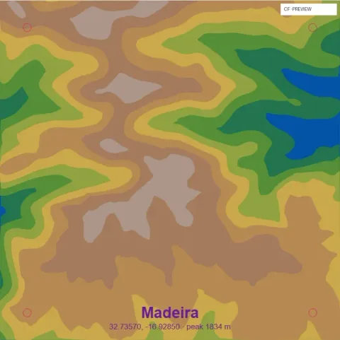 Terrain relief: example artwork generated in Contour Foundry